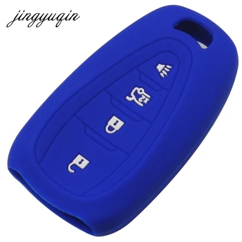 Jingyuqin 30pcs/veliko Silikonski Avto Ključ Zajema FOB Primeru Za Chevrolet Cruze 2016 Malibu XL Camaro Smart Remote Key Primeru Jakna