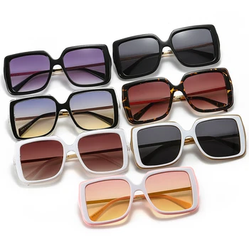 2020 Moda Kvadratnih Prevelik sončna Očala Za Ženske Letnik Luksuzne blagovne Znamke Velik Okvir Gradient Leče, sončna Očala Moški Ženski UV400