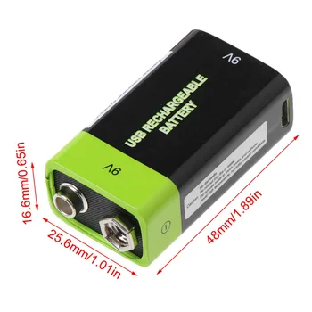 9V 400mAh USB Polnilne 6F22 Lipo Baterije za Multimeter Mikrofon Daljinski