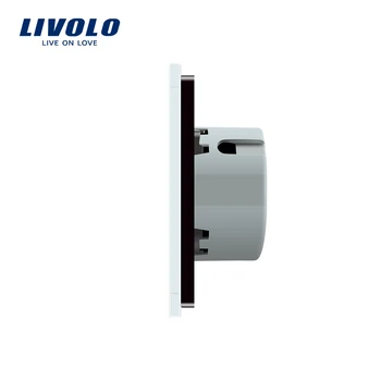 Livolo EU Standardno, se Dotaknite gumba za Daljinsko Stikalo, Beli Kristalni Steklena Plošča, 2 Tolpe 2 Način, AC 220~250V + LED Indikator, VL-C702SR-1/2/5