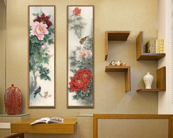 Tradicionalna Kitajska slika Peony,Nacionalni Lepoto in Nebeške Dišave Kitajske,Unframd Platno, Tisk Slikarstvo Plakat
