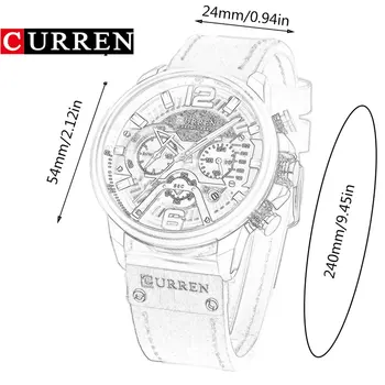 Carrian 8329 Modni Moški Nepremočljiva Watch Šest-Pin Multi-Funkcijo Koledar ura Veliko Izbiranje Quartz Priložnostne Watch