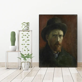 Van Gogh Self Portrait Zbirka Znameniti Umetnik Oljna slika, Razmnoževanje Stenske Dekoracije Platno Plakatov in Fotografij Cuadros