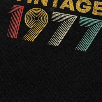 Letnik 1977 Tshirts Moški Bombaža T-shirt 43 Let, Rojena leta 1977, 43. oseba Rojstni dan Darila Tee Vrhovi O-neck Kratek Sleeve Majica s kratkimi rokavi