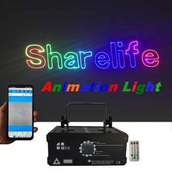 Sharelife Mini 500mw RGB Bluetooth APP Animacija Vzorec DMX, Laser Luči Doma Koncert Party DJ Razsvetljavo Zvok Auto 6AP