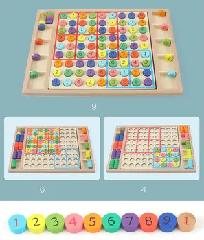 Visoka kakovost bukovega Sudoku igre, Izobraževalne igrače, družabne igre za odrasle Sudoku 3d puzzle učenje igrače za otroke, Namizne igre