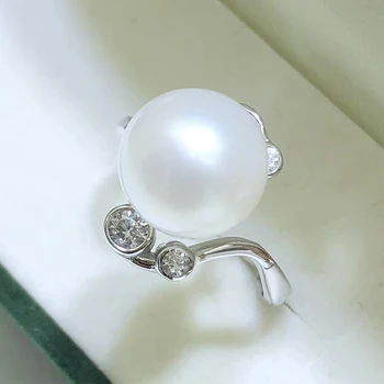 YIKALAISI 925 Sterling Srebrni Nakit Oblate Pearl Obroči 2020 Fine Naravni Biser nakit 10-11 mm Obroči Za Ženske na debelo