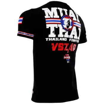 VSZAP Muay Thai Kratek rokav boj T-shirt boj proti sanda fitnes pol rokav usposabljanje obleko Jiu-jitsu MMA šport running man