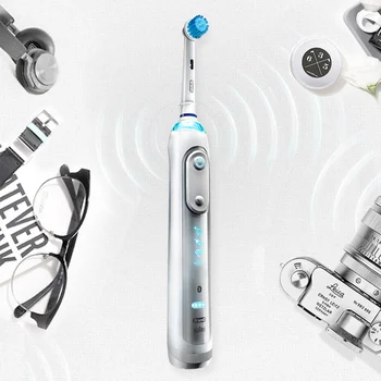 Ustni B 9000 Električna Zobna Ščetka 5 Način Tehnologijo Bluetooth Položaj Odkrivanje 360 SmartRing Vrhunsko Čiščenje Zob Krtačo