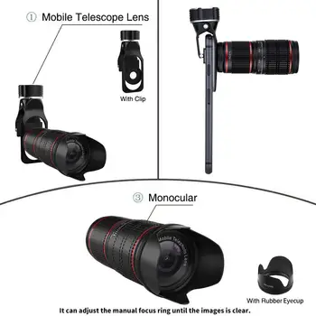 Kamera Telefona Kit Objektiv Posnetek Super širokokotni 0.65 X Makro Objektiv 20X Vrečko Set za Samsung Leče