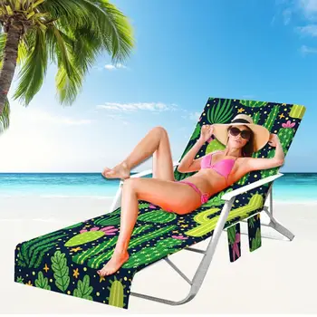 Novi Tiskani Mikrovlaken Sonce ležalniku na Plaži Kritje Brisačo Počitnice Vrt, Bazen frotir za Leni Stol Z Žepi