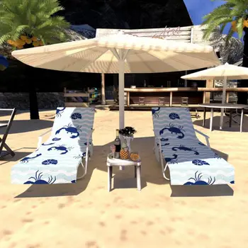 Novi Tiskani Mikrovlaken Sonce ležalniku na Plaži Kritje Brisačo Počitnice Vrt, Bazen frotir za Leni Stol Z Žepi