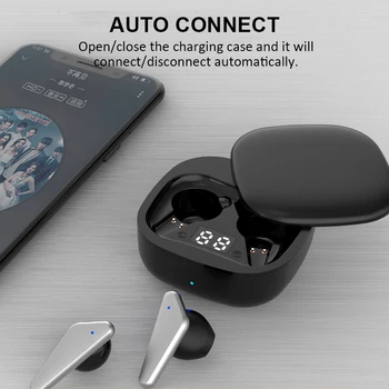 BluMusi Brezžične Slušalke Bluetooth 5.0 Slušalke TWS Slušalke Touch Kontrole Power LED Zaslon za Šport, Potovanja in Vožnjo
