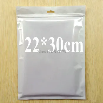 22x30cm Jasno, Belo plastično zadrgo na drobno Embalažo bag poli paket vrečk za iphone s5 6 plug samsung s5 s6 primeru embalaža vrečko