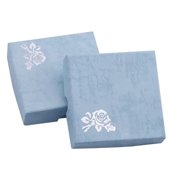 24PcsFree Dostava 24pcs 9*9*2.2 cm modro Srebrne Rose Tiskanja Bangle/Zapestnica Papirja, Darilne Škatle,Božič/Božični Party Gift Box