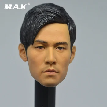 1:6 Obseg Moški Glavo Skulptura Azijski Kralj Jay Chou Glavo Carving Model, Igrače za 1/6 Obsega Človek Slika Organ dodatno Opremo