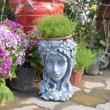 Grške Boginje Glavo Bonsaj Sočna Cvetlični Lončki Namizje Cvetlični Aranžma Posodo Ročno Umetnost Odlikovanja