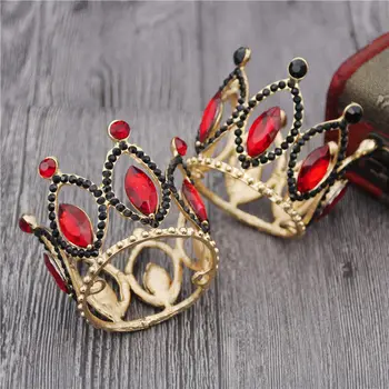 Novo Priljubljeno Baročno Malo Krono za Dekleta in Fante Rojstni dan Torta Krono Glavo Ornament Tiaras Nakit