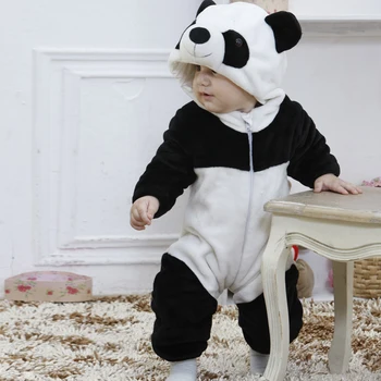 Umorden Panda Baby Kigurumi Cartoon Živali Kostum Dojenčka, Malčka Otrok Bodysuit Jumpsuit Onesie Flanela Halloween Maskiranje