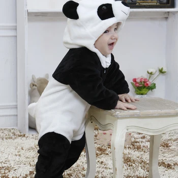 Umorden Panda Baby Kigurumi Cartoon Živali Kostum Dojenčka, Malčka Otrok Bodysuit Jumpsuit Onesie Flanela Halloween Maskiranje