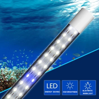 Širokokotni LED Osvetlitev Akvarija Z bela/Bela+Modra/Rdeča Bar Potopne Nepremočljiva Posnetek Lučka Za Fish Tank