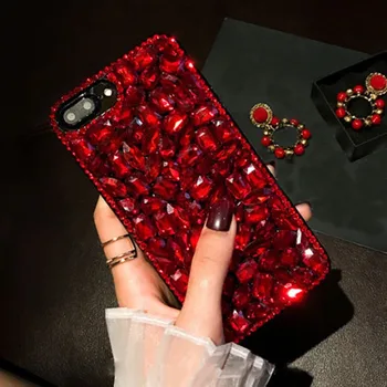 3D Bling Jewelled Nosorogovo Kristalno Diamond Mehko Telefon Primeru Za Huawei Honor 8 9 10 Lite 20 Pro V10 V20 7X 8X 9X Pro
