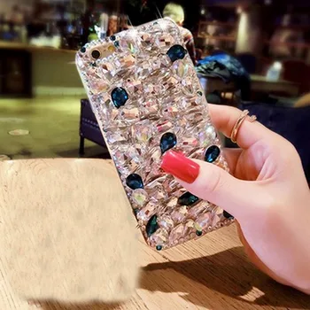 3D Bling Jewelled Nosorogovo Kristalno Diamond Mehko Telefon Primeru Za Huawei Honor 8 9 10 Lite 20 Pro V10 V20 7X 8X 9X Pro