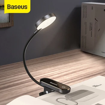 Baseus Mini LED Branje Tabela Posnetek Lučka zaščito za Oči Zatemniti Postelji Svetilko ponovno polniti Spalnica Nočne Luči za Domačo Pisarno