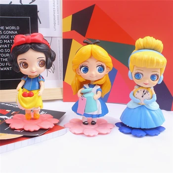 Nove Disney 7 slog Princesa Q Posket Princesa figuric PVC Model Lutke dekor rojstni dan Otroci Igrače Božično darilo