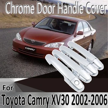 Za Toyota Camry XV30 2002~2006 2003 2004 2005 Styling Nalepke za Dekoracijo Chrome Vrat Ročaj Kritje barve Preuredi Avto Dodatki