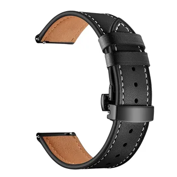 Metulj Sponke Usnjeni Trak za Samsung Galaxy Watch Aktivna 2 Band za S3/S2, Galaxy Watch 46mm 42mm Univerzalni Pas 20 mm 22 mm