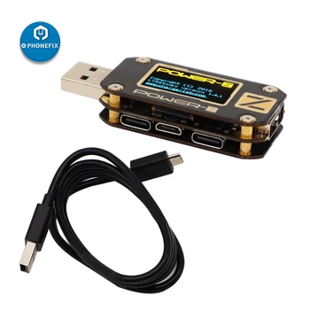 KM001 MOČ-Ž Prenosni USB PD Tester QC3.0 2.0 PD Digitalni Voltmeter Digitalni Napetosti tok Tip-C Merilnik Moči Banke Detektor