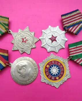 4* drugi svetovni VOJNI Kitajske Vojaške zasluge pečat, je Spomin Medaljo KMT soldier Medaljo Redki