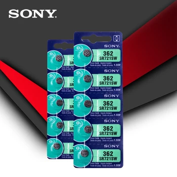 10pc Sony Prvotne 362 SR721SW V362 GP62 AG1 1.55 V Srebrni Oksida Watch Baterije SR721SW 362 Gumb gumbaste, ki NA JAPONSKEM