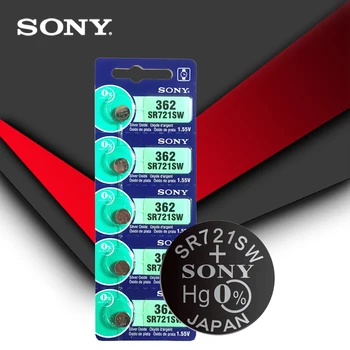 10pc Sony Prvotne 362 SR721SW V362 GP62 AG1 1.55 V Srebrni Oksida Watch Baterije SR721SW 362 Gumb gumbaste, ki NA JAPONSKEM