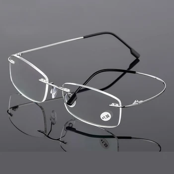 Zložljivi Rimless Obravnavi Očala Moški Ženske Ultra-Lahkih Pomnilnik titana Presbyopic +1.0 +1.5 +2.0 +2.5 +3.0 +3.5 +4.0 Q3002