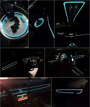 2m/3m/5m Avtomobila 12V LED Hladno luči, Prilagodljiv, Neon, EL Žice Auto Svetilke na Avto Hladno Svetlobo Trakovi Skladu Notranje opreme Trakovi, žarnice
