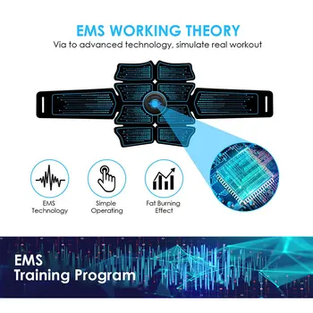 EMS Trebušne Mišice Stimulator Abs Fitnes Oprema, Orodje za Usposabljanje Mišice Electrostimulator Vibracijska Vadba Doma Telovadnici