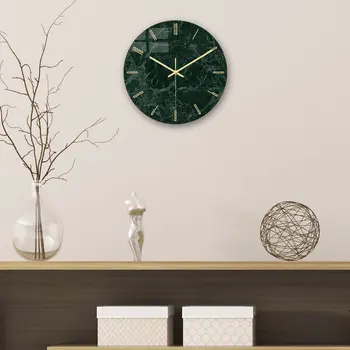 Sodobna svetlobno razkošje stenske ure marmorja teksturo ura doma spalnica dekoracijo ura akril trajno tiskanje Tv dekoracijo Sten