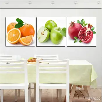 3 Plošča Dekor Sadja Slike Kuhinja Dinning Deco Stenske Slike Apple Oranžna Šipek Sodobno Tiskanje Oljna Slika Ni Uokvirjena