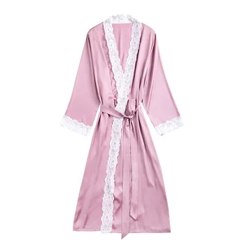 Moda Lady Mini Poletje Haljo Kitajskih Žensk Svile Rajon Kopalne Obleke Kratek Yukata Nightgown Sleepshirts Pijama Mujer Ena Velikost