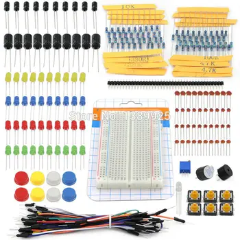 Starter Kit za arduino Upor /LED / Kondenzator / Skakalec Žice / Breadboard upor Komplet z Drobno Polje