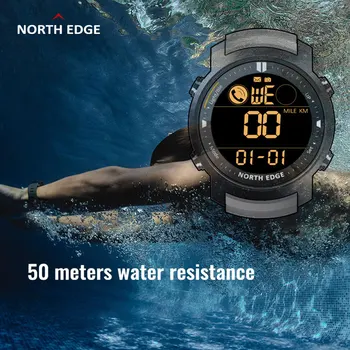 SEVERNI ROB Pametno Gledati Moške Srčnega utripa Nepremočljiva 50 M Plavanje Tekaški Športni Pedometer Štoparica Smartwatch Android, IOS