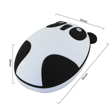 Tiho Brezžična Polnilna Miška Optični Ergonomska Računalnik Miši Srčkan Panda Obliko Roza USB Miši Za Dekle, Fant, Prenosni RAČUNALNIK Macbook
