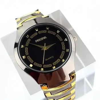 Moda Luksuzni Poslovni Moške Ure Black Volfram-kot Jeklo Kvarčne ročne Ure Moške in Ženske Spolne Tanke Watch Reloj Hombre 2020