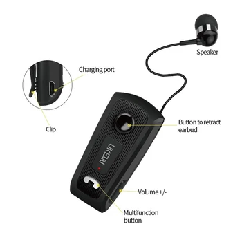 FINEBLUENew UK-E20 Prenosni Poslovni Brezžične Bluetooth Slušalke Teleskopsko Tip Slušalke z Mikrofonom Slušalke klic vibracij