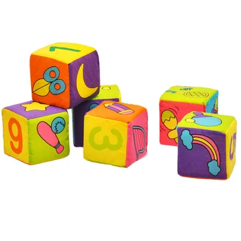 Otroška Igrače, Pliš Blok Sklopka Magic Cube Ropota Baby Začetku Izobraževalne Igrače Krpo Izgradnja Novih Blokov Za Malčke Baby Krpo Lutka