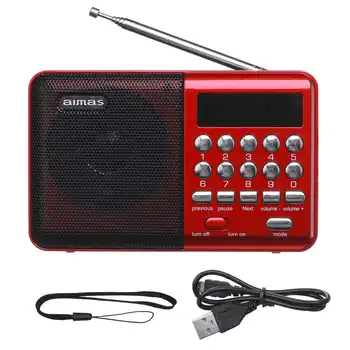 Mini Prenosni Radio Ročni Digitalni FM AM USB TF MP3 Predvajalnik Zvočnika za ponovno Polnjenje Radio Žep Radii Staršev darilo Predvajalniki Glasbe