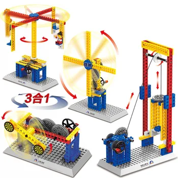 76pcs/set Strojev Blokov, Igrače, Električni Carrousel Plastični Model Kompleti za Gradnjo Igrače Bloki, Opeke Otroci DIY Igrače Združljiv Darila