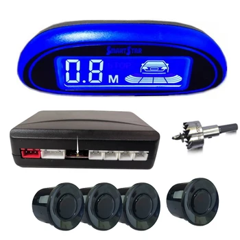 Auto Parktronic LED parkirni senzor s 4 senzorji za vzvratno parkiranje dveh jezik glasovnega switchable sistem za zaznavanje